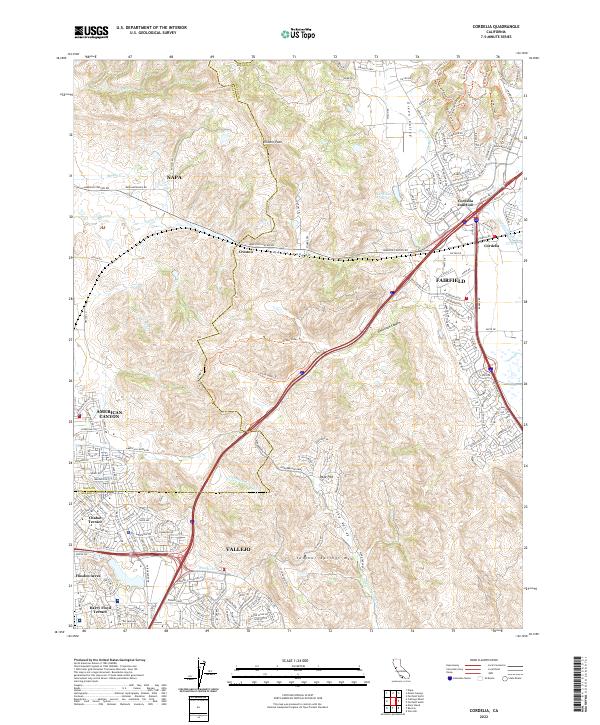 Cordelia topographic map thumbnail