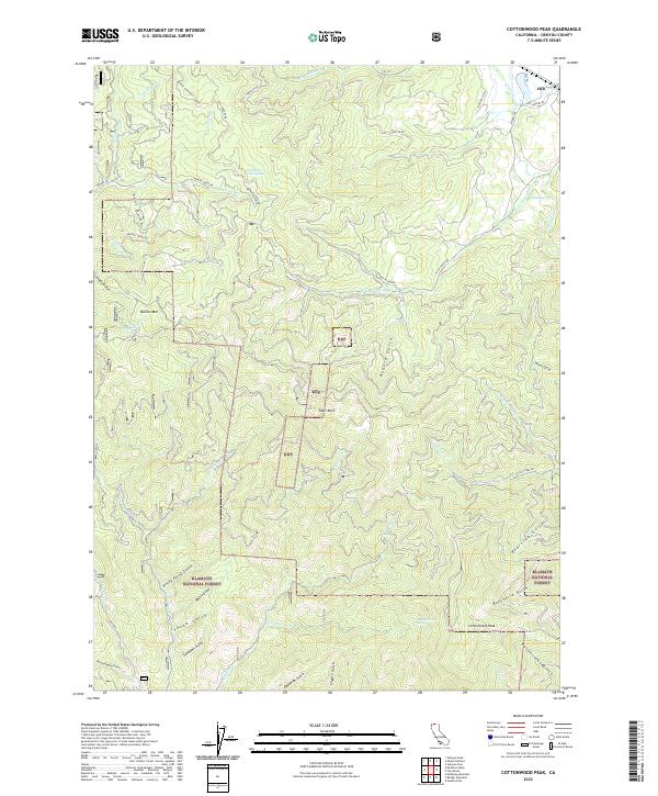 Cottonwood Peak topographic map thumbnail