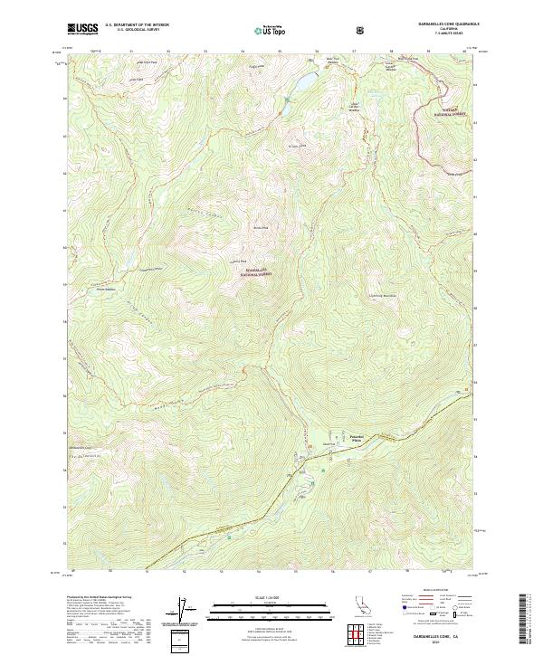 Dardanelles Cone topographic map thumbnail