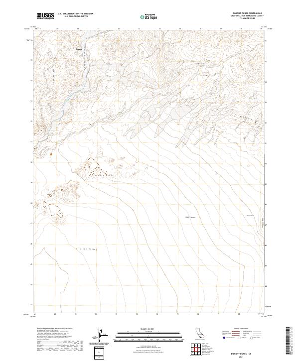 Dumont Dunes 2021 topographic map thumbnail