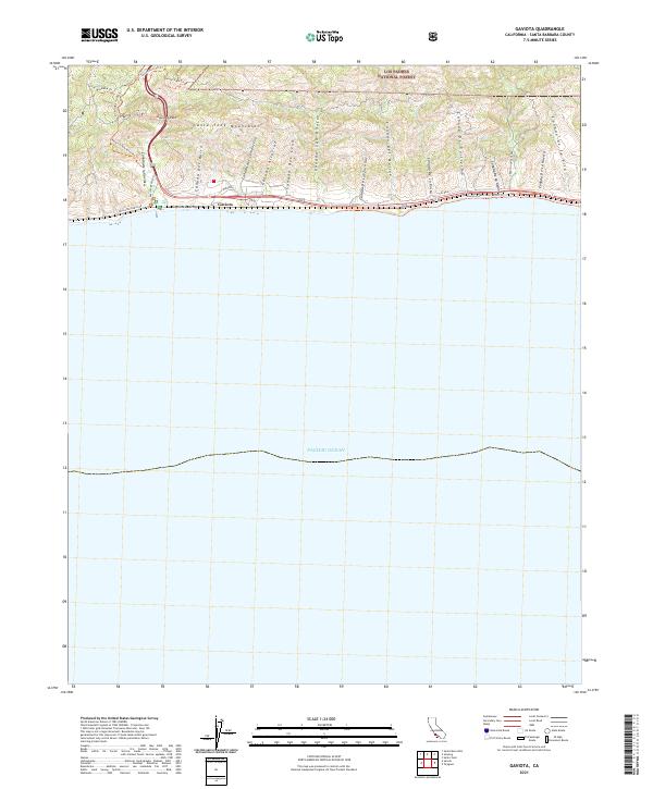 Gaviota 2021 topographic map thumbnail
