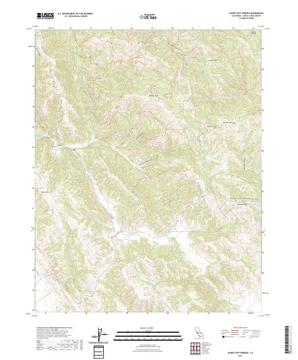 Gilroy Hot Springs topographic map thumbnail
