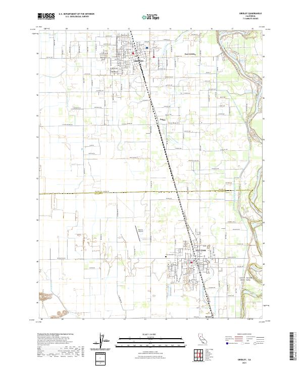 Gridley 2021 topographic map thumbnail