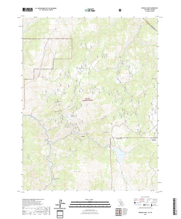 Heenan Lake topographic map thumbnail