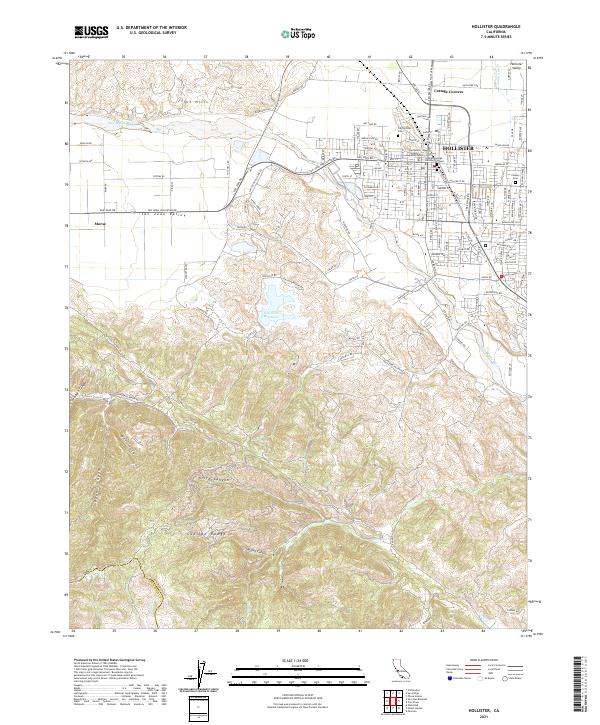 Hollister topographic map thumbnail