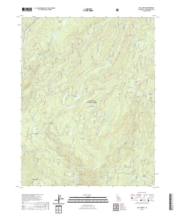 Hull Creek topographic map thumbnail