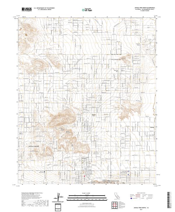 Joshua Tree North topographic map thumbnail