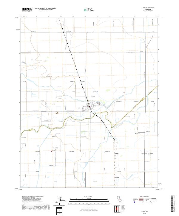 Laton 2021 topographic map thumbnail