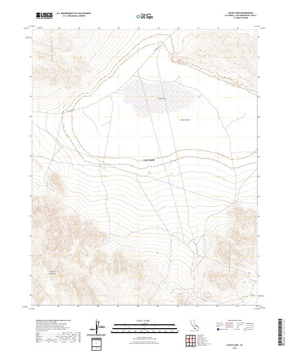 Leach Lake topographic map thumbnail