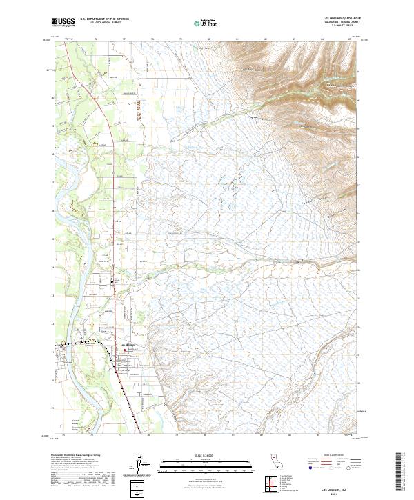 Los Molinos topographic map thumbnail