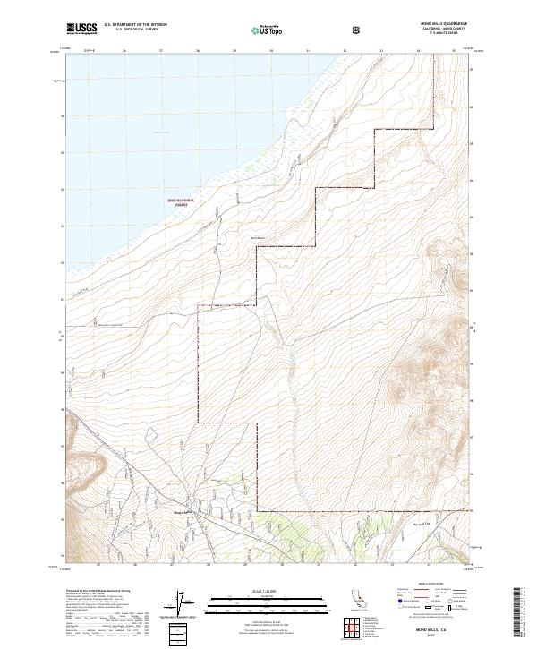 Mono Mills topographic map thumbnail