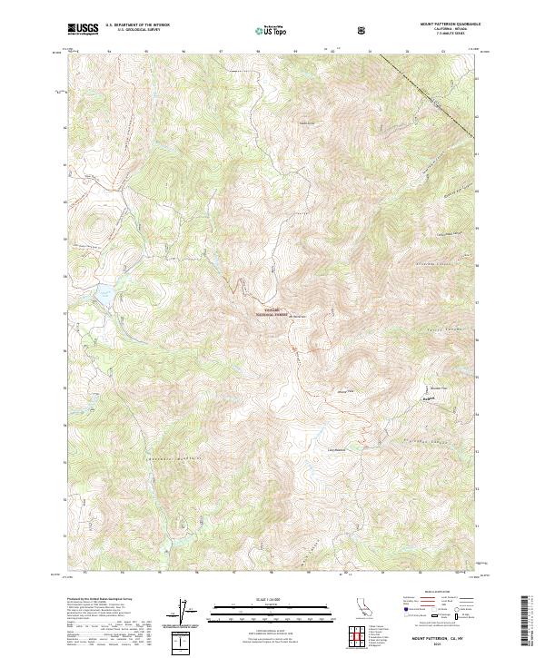 Mount Patterson 2021 topographic map thumbnail