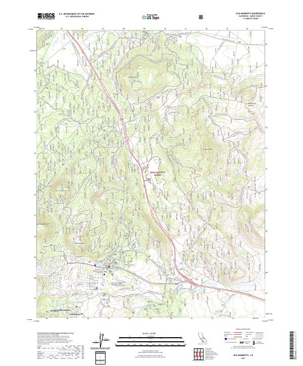 Old Mammoth 2021 topographic map thumbnail