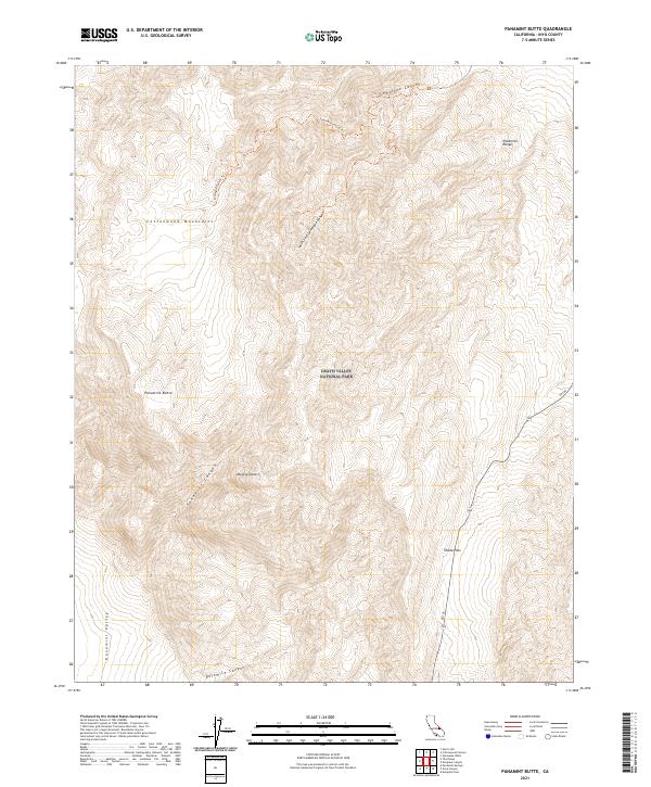 Panamint Butte topographic map thumbnail