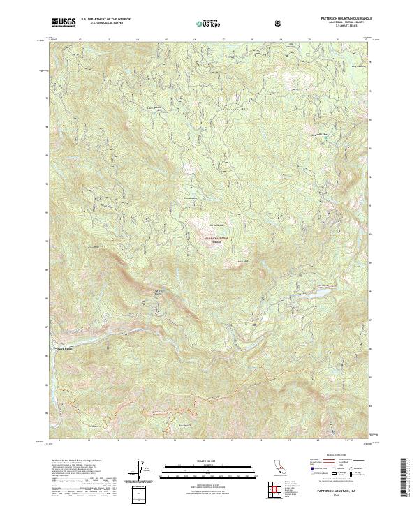 Patterson Mountain topographic map thumbnail