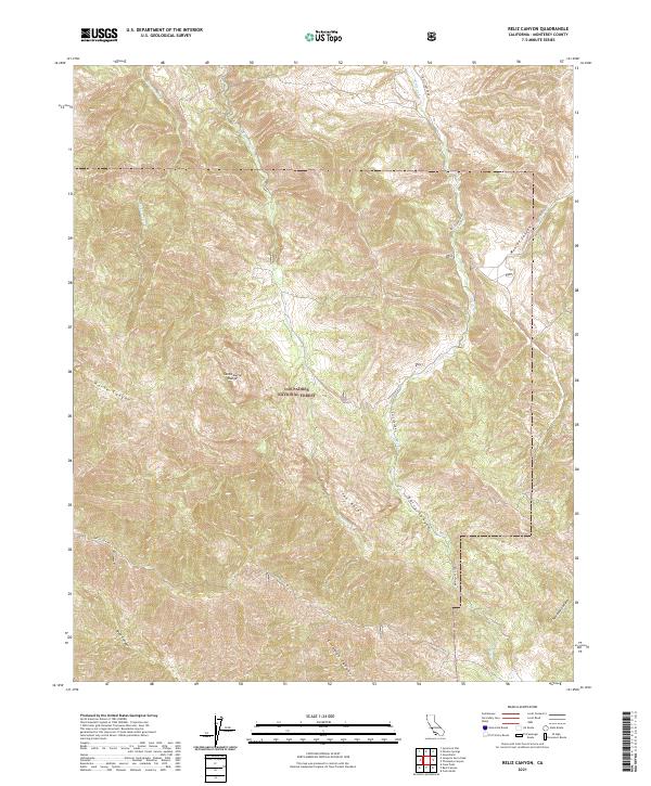 Reliz Canyon topographic map thumbnail