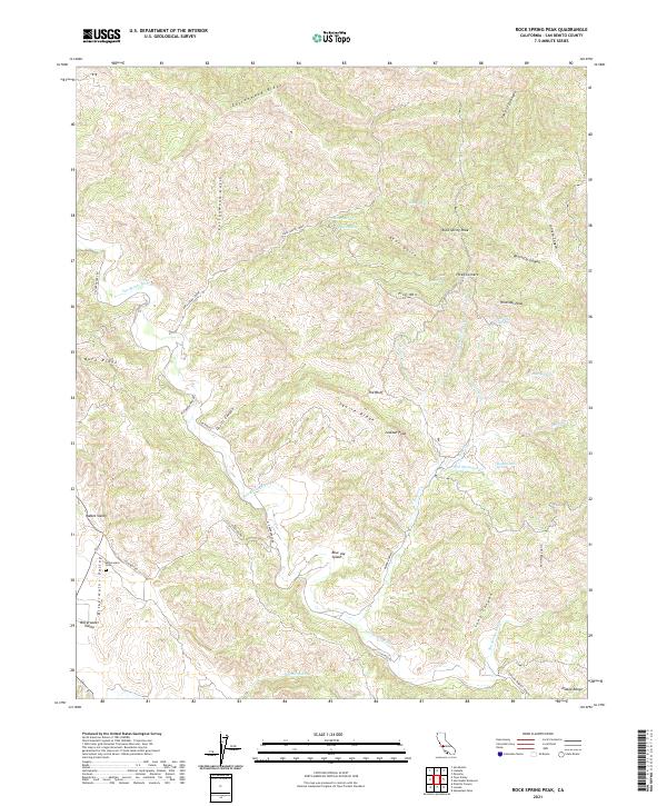 Rock Spring Peak 2021 topographic map thumbnail