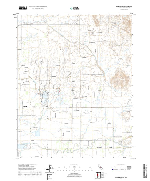 Round Mountain 2021 topographic map thumbnail