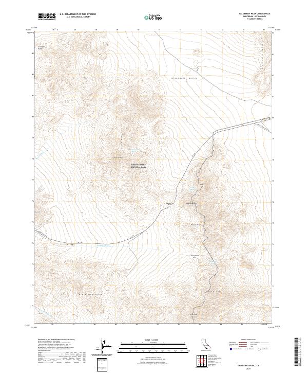 Salsberry Peak 2021 topographic map thumbnail