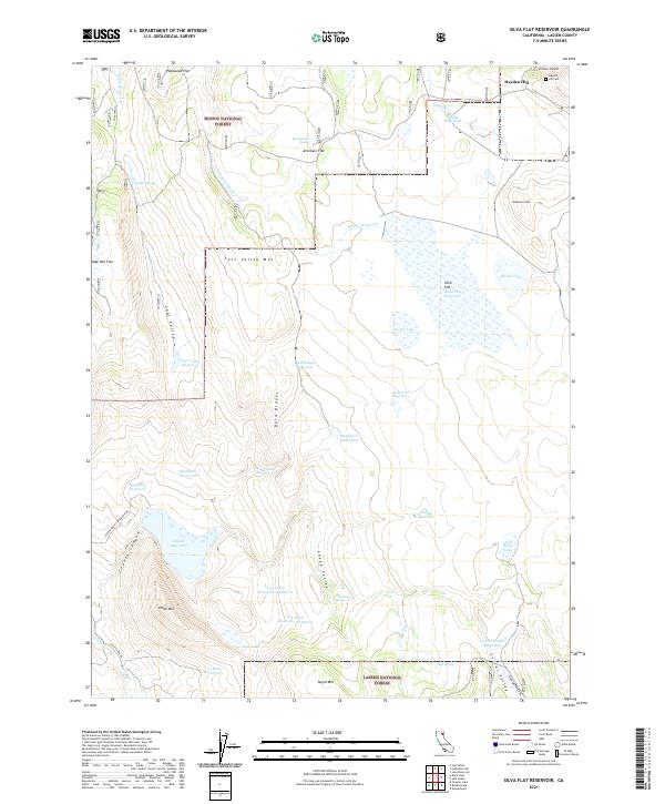 Silva Flat Reservoir topographic map thumbnail