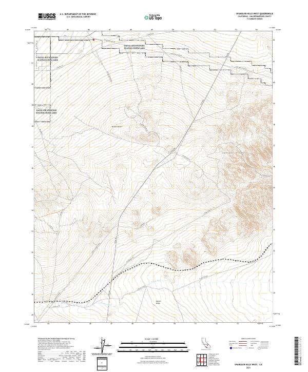 Spangler Hills West topographic map thumbnail