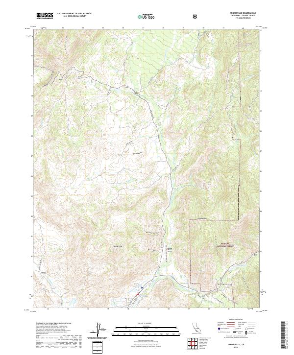 Springville 2021 topographic map thumbnail