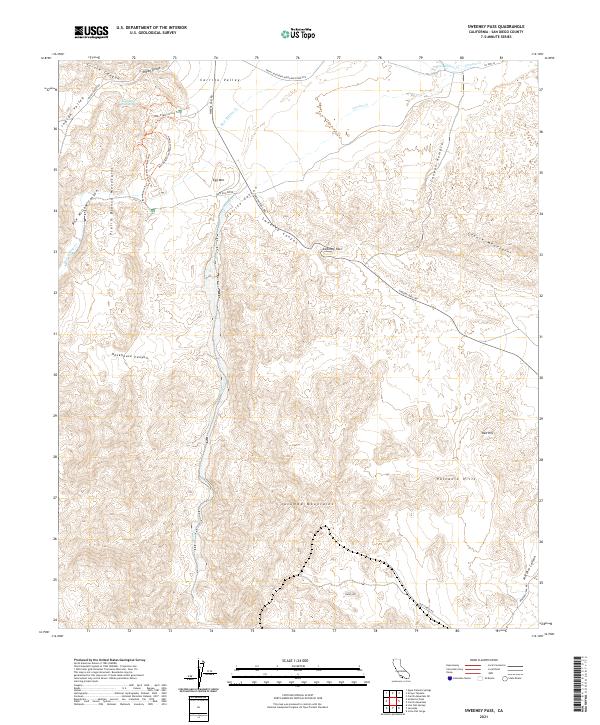 Sweeney Pass topographic map thumbnail