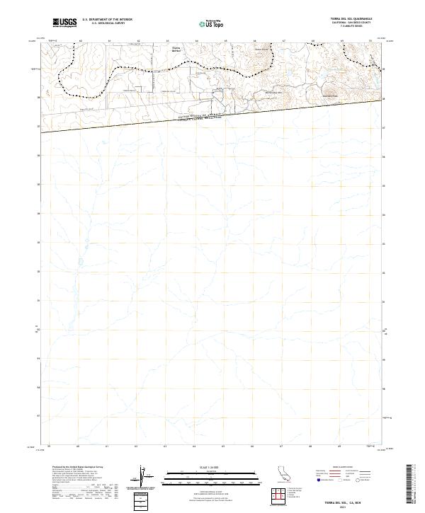 Tierra del Sol topographic map thumbnail