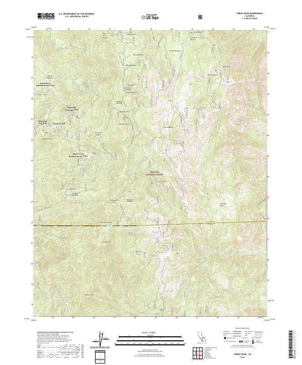 Tobias Peak topographic map thumbnail