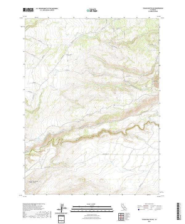 Tuscan Buttes NE topographic map thumbnail