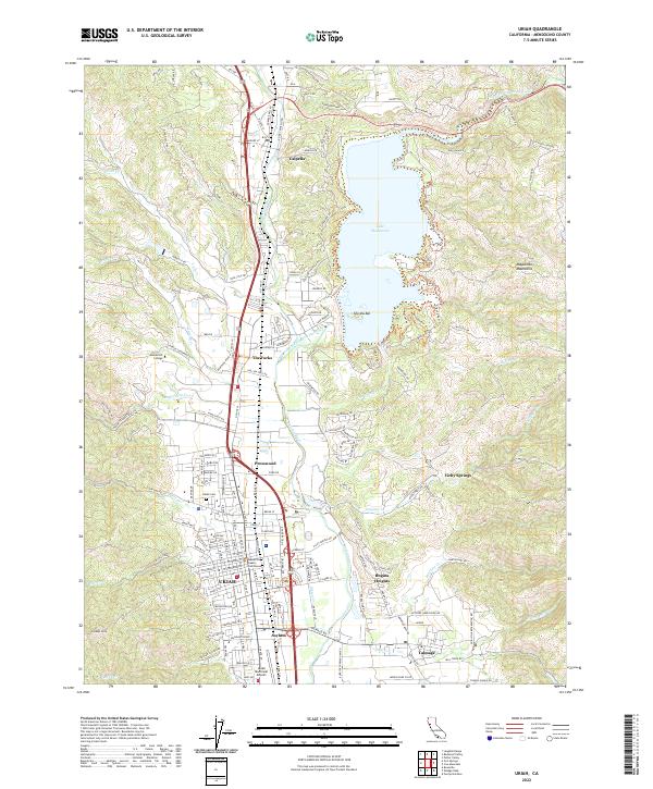 Ukiah 2022 topographic map thumbnail