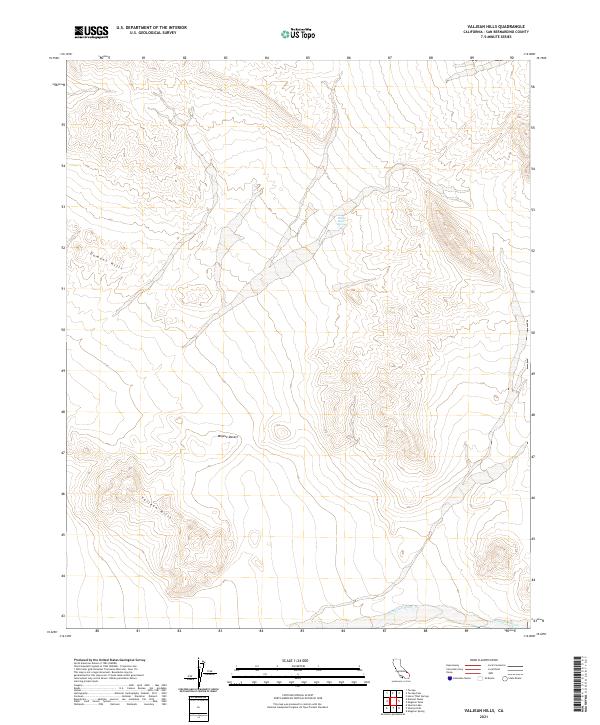 Valjean Hills topographic map thumbnail