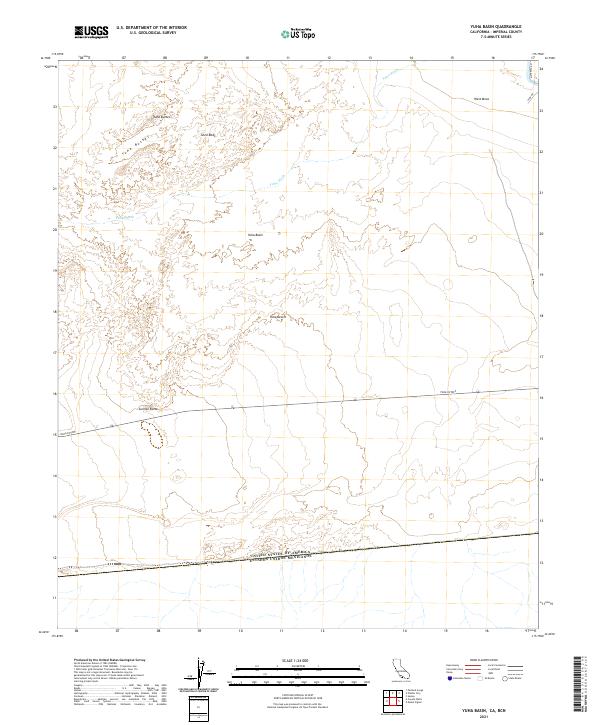 Yuha Basin 2021 topographic map thumbnail