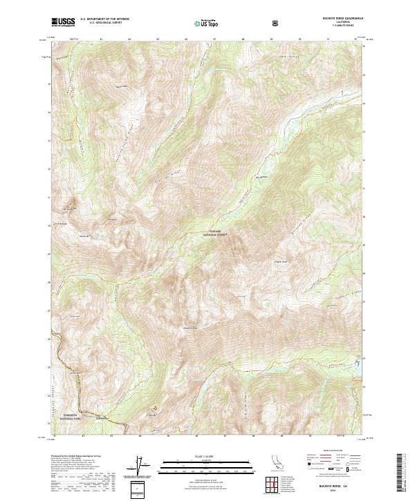 Buckeye Ridge topographic map thumbnail