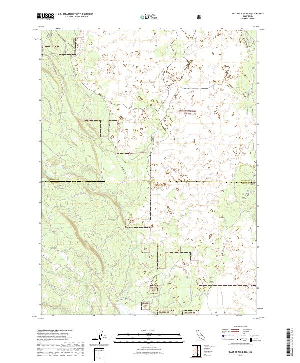 East of Pondosa topographic map thumbnail