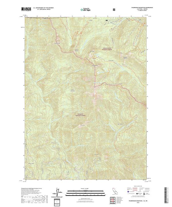 Figurehead Mountain topographic map thumbnail