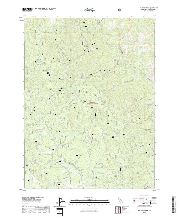Halfway Ridge topographic map thumbnail