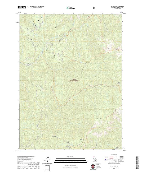 Jim Jam Ridge topographic map thumbnail