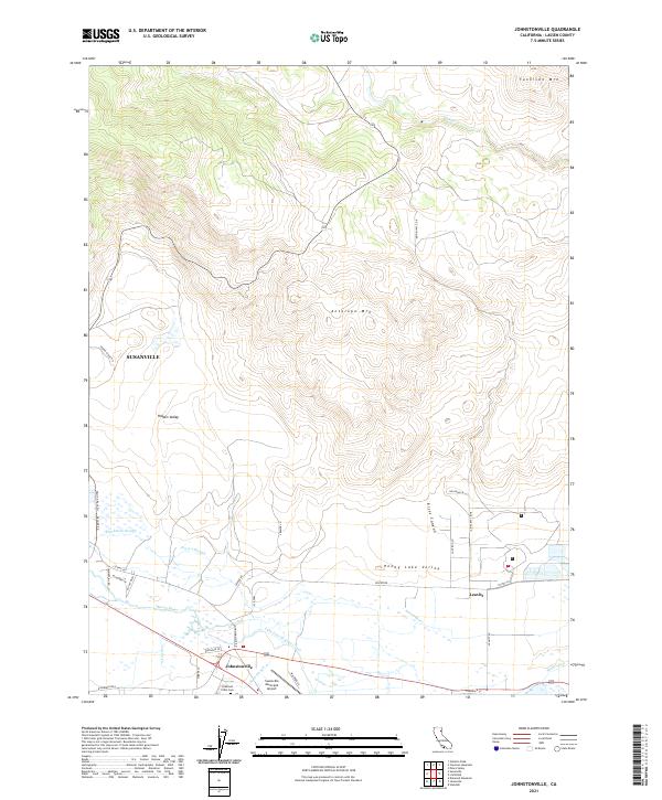Johnstonville topographic map thumbnail
