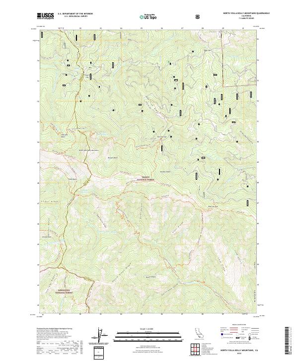 North Yolla Bolly Mountains topographic map thumbnail