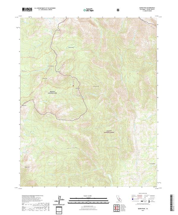 Quinn Peak topographic map thumbnail