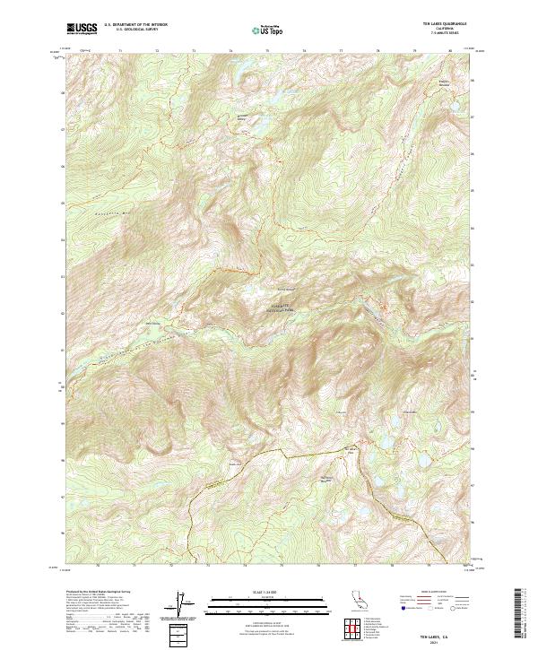 Ten Lakes 2021 topographic map thumbnail
