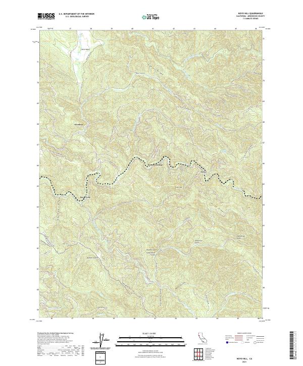 Noyo Hill 2021 topographic map thumbnail