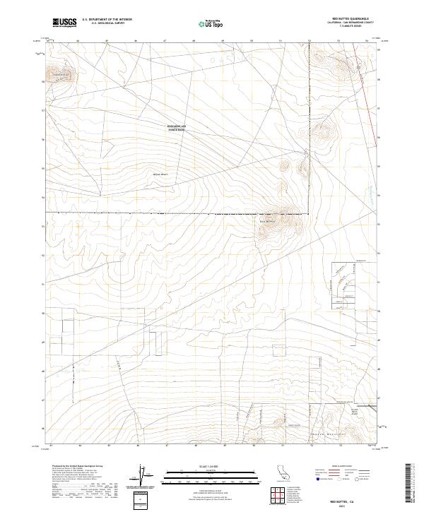 Red Buttes 2021 topographic map thumbnail