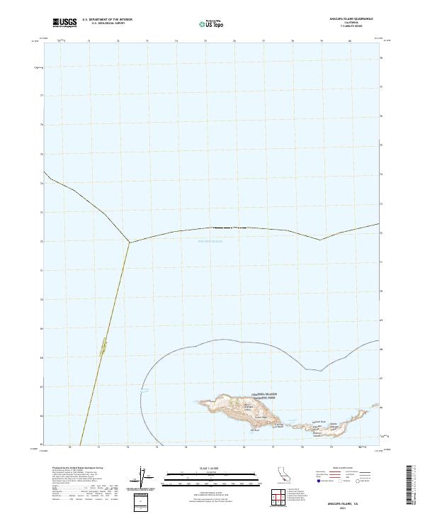 Anacapa Island topographic map thumbnail