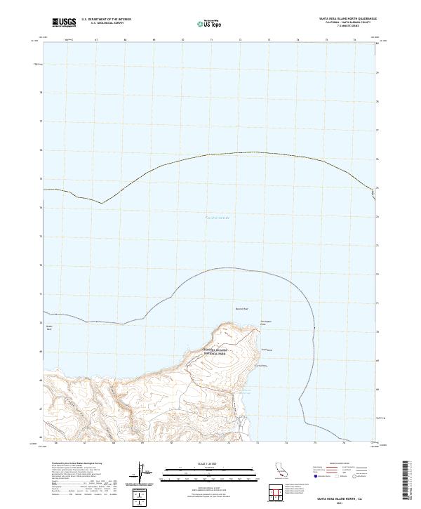 Santa Rosa Island North topographic map thumbnail