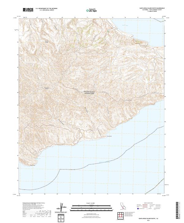 Santa Rosa Island South topographic map thumbnail