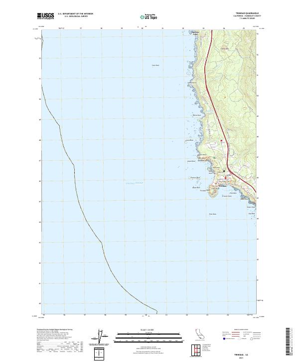 Trinidad 2021 topographic map thumbnail
