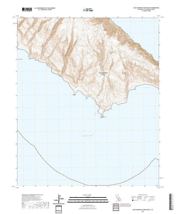 San Clemente Island South topographic map thumbnail