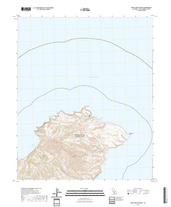 Santa Cruz Island D topographic map thumbnail